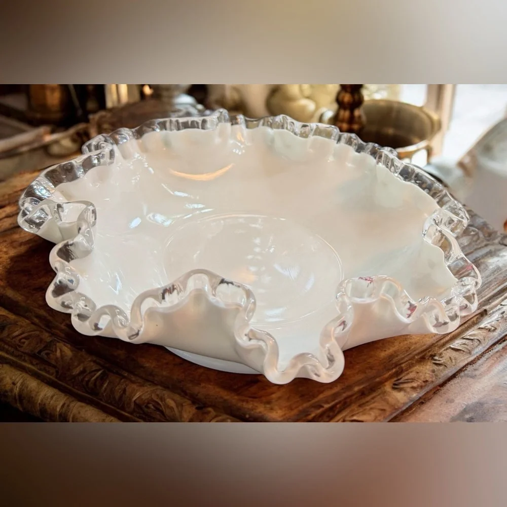 Vintage Fenton Silver Crest 8